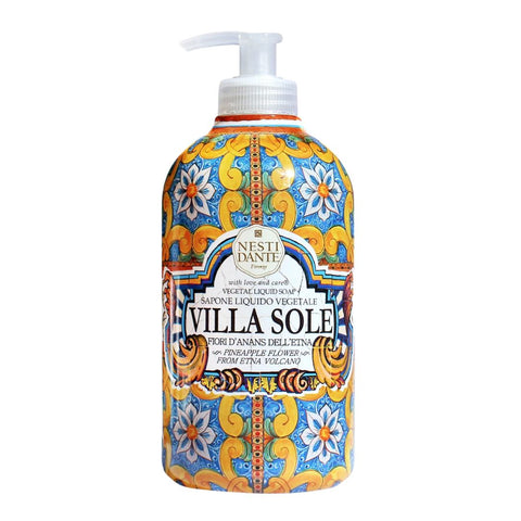 Nesti Dante Villa Sole Fiori d'Ananas dell'Etna Sapone Liquido (Pineapple flour from Etna volcano liquid soap) 500ml