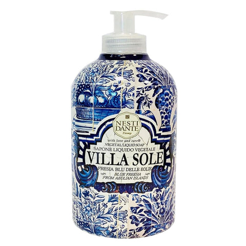 Nesti Dante Villa Sole Fresia Blu delle Eolie Sapone Liquido (Blue fresia liquid soap) 500ml