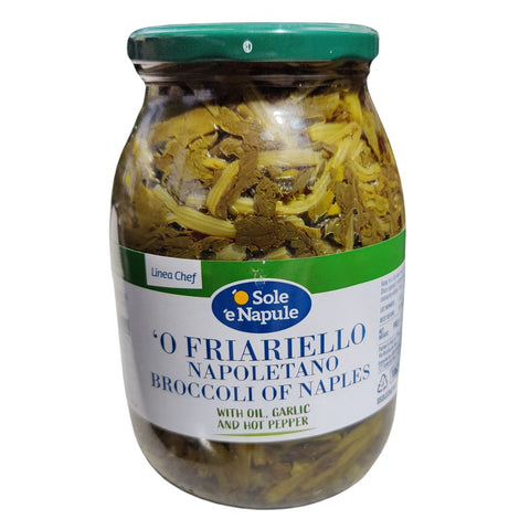 O Sole E Napule Friarielli (Broccoli of Naples) with Oil, Garlick and Hot Pepper 990g