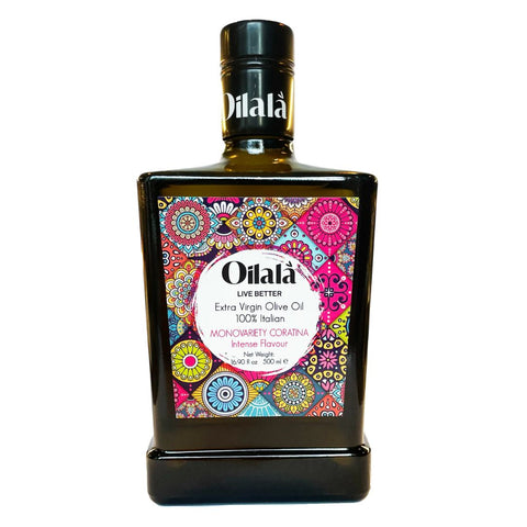 Oilalà Olio Extra Vergine di Oliva Monovarietale Coratina (EVOO monovariety Coratina) 500ml