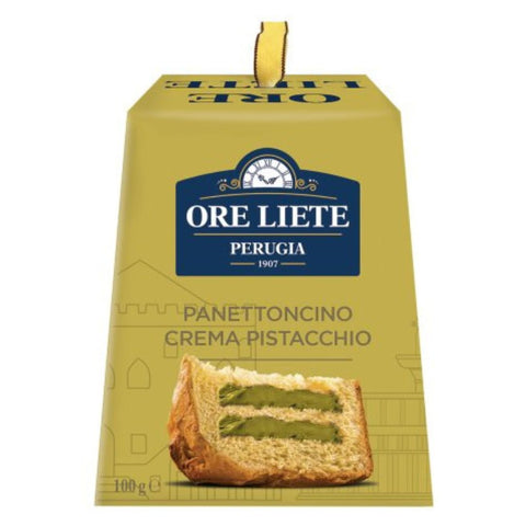 Ore Liete Panettoncino Crema Pistacchio (Mini panettone with pistachio cream) 100g