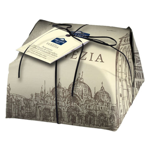 Ore Liete Venezia Panettone con Gocce di Cioccolato e Crema al Caramello Salato (Choc chips and salted caramel cream) 750g