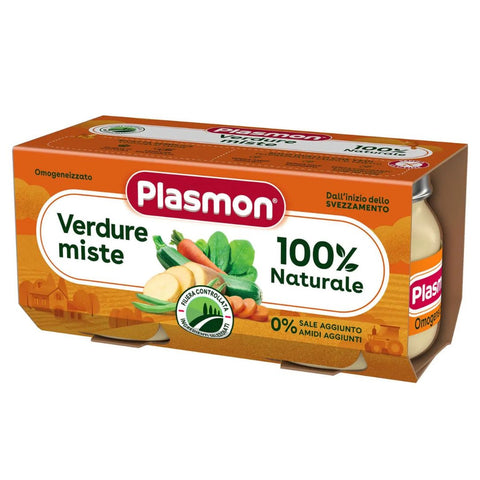 Plasmon Omogeneizzato Verdure Miste (Mixed vegetables baby food) 2x80g