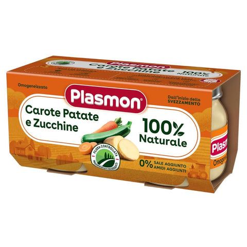 Plasmon Omogeneizzato Carote Patate e Zucchine (carrots, potatoes & zucchini) 2x80g