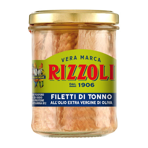 Rizzoli Filetti di Tonno all'Olio Extra Vergine di Oliva (Tuna fillets in EVOO) 200g