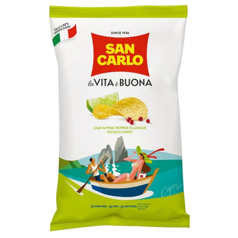 San Carlo Lime & Pink Pepper Potato Chips 150g