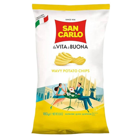 San Carlo Wavy Potato Chips 180g