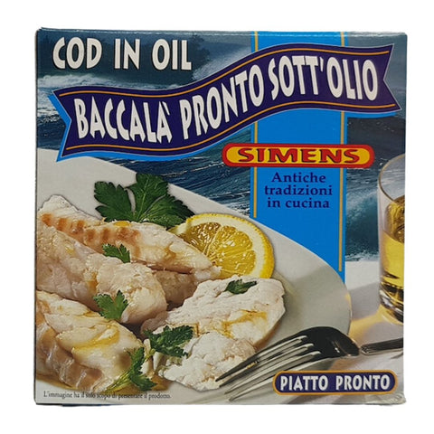 Simens Baccala Pronto Sott'olio (Cod in olive oil) 290g