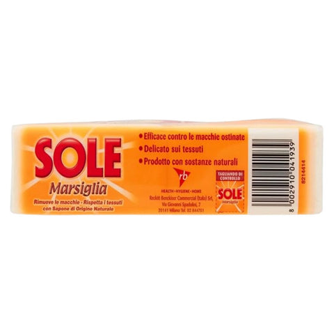 Sole Sapone di Marsiglia per Bucato a Mano (Laundry soap for pre-treating) 2x250g