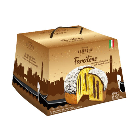 Zaghis Panettone Venezia Farcitone with Chocolate Custard Filling 800g