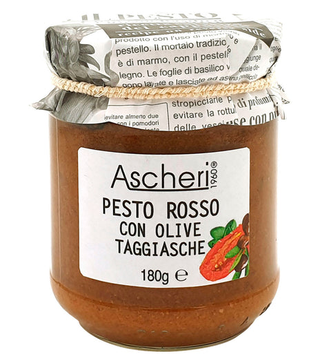 Ascheri Pesto Rosso con Olive Taggiasche (Red pesto with olives) 180g