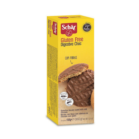 Buy Schar Digestive Choc Biscuits 150g at La Dispensa