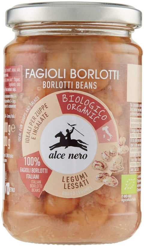 Buy Alce Nero Organic Cooked Borlotti beans 300g at La Dispensa