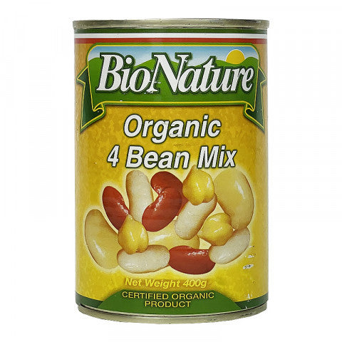 Buy BioNature Organic Four Beans Mix in Can 400g at La Dispensa