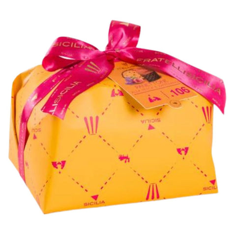 Buy Fratelli Sicilia Panettone with Peaches and Saffron 1Kg at La Dispensa