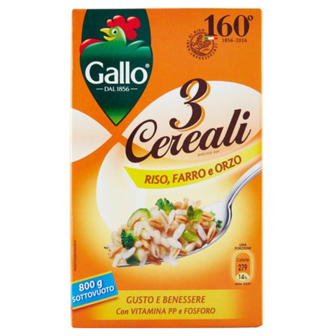 Buy Gallo Rice 3 Grains (Riso 3 Cereali) 800g at La Dispensa