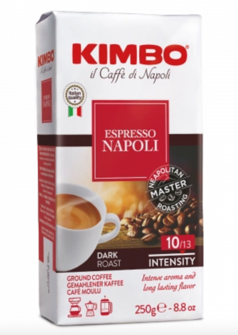 Buy Kimbo Espresso Napoli Ground 250g at La Dispensa