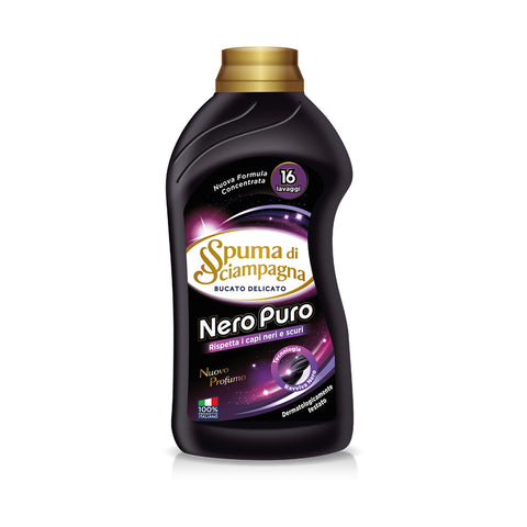 Buy Spuma di Sciampagna Nero Puro (dark colours laundry liquid) 800ml at La Dispensa