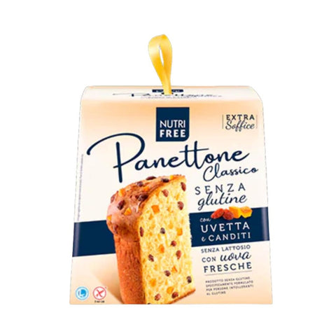Buy NutriFree Gluten Free Panettone Classico with Raisins and Candied 600g at La Dispensa