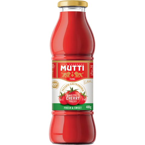 Buy Mutti Passata Made with Cherry Tomatoes 400g at La Dispensa