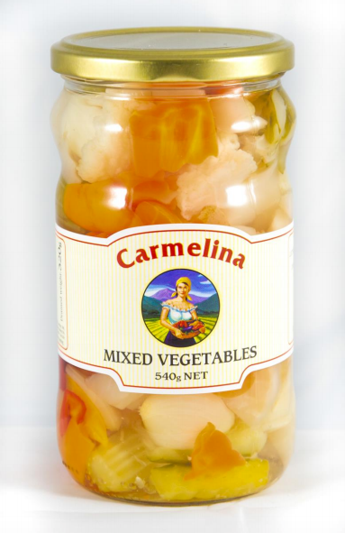 Buy Carmelina Giardiniera mixed Vegetables 540g at La Dispensa