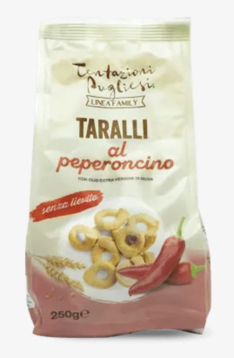Buy Tentazioni Pugliesi Taralli with Hot Chilli (Piccanti) 250g at La Dispensa