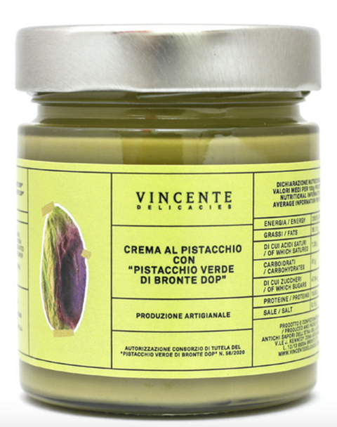 Buy Vincente Artisan Spreads Cream Sicilian Pistachio 180g at La Dispensa
