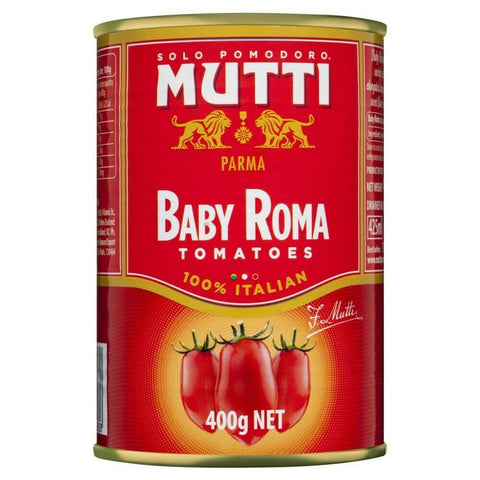 Buy Mutti Baby Roma Tomatoes 400g at La Dispensa