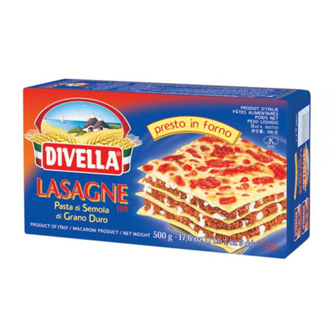Buy Divella Lasagne Sheets Semola Nº 109 500g at La Dispensa