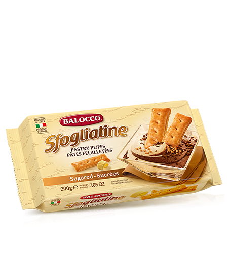 Buy Balocco Sfogliatine Sugared Pastry Puff Biscuits 200g at La Dispensa