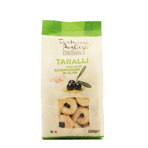 Buy Tentazioni Pugliesi Taralli Olive Oil Native 250g at La Dispensa